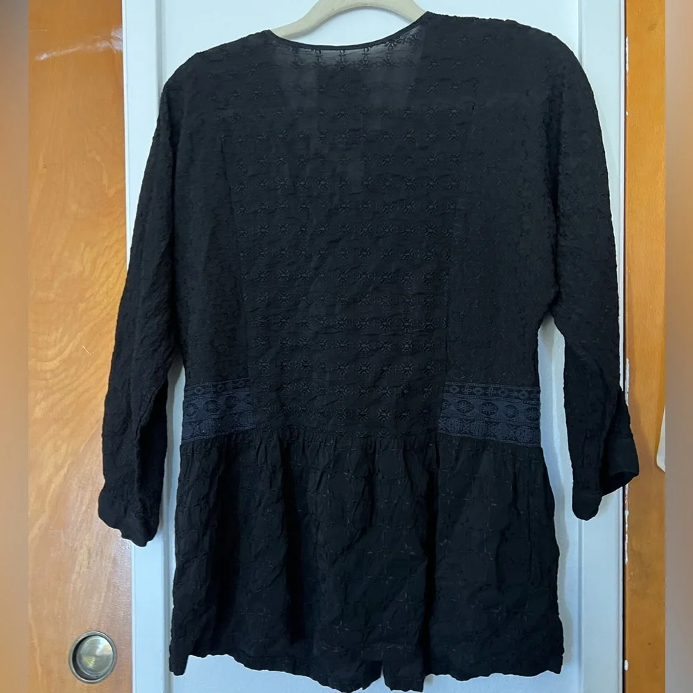 Johnny Was Embroidered Long Sleeve Button Shirt - Picture 5 of 5